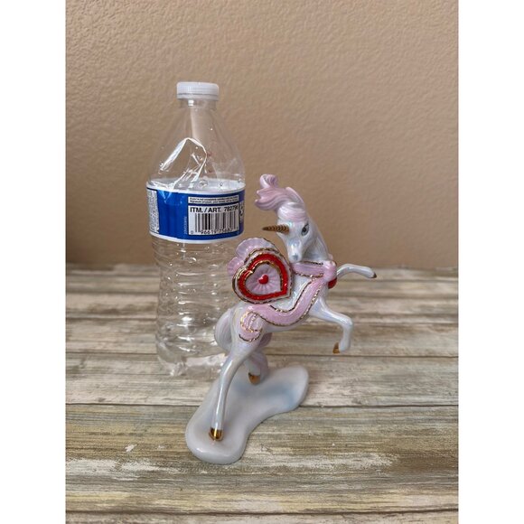 Franklin Mint Treasury of Unicorns -Love Series "Where Loving Hearts Meet" 1990s - Picture 2 of 14